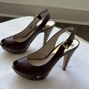 Michael Kors leather high heel sandals